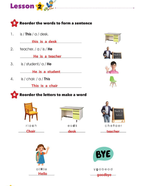 حل تمارين كتاب الانجليزي4 حل تمارين كتاب الانجليزي4